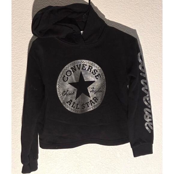 Boys' Black Converse Pullover Hoodie - Size Large - Picture 1 of 7